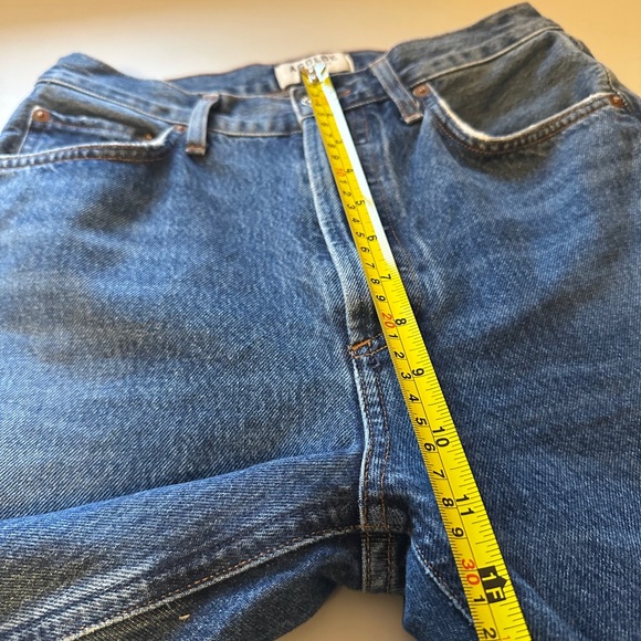 Agolde Medium Wash Blue Denim Jeans with Raw Hem | Size 25 - Picture 10 of 11